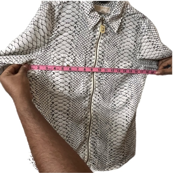 Michael Kors Lightweight Zip Up Snake Print Jacket S - Picture 3 of 8